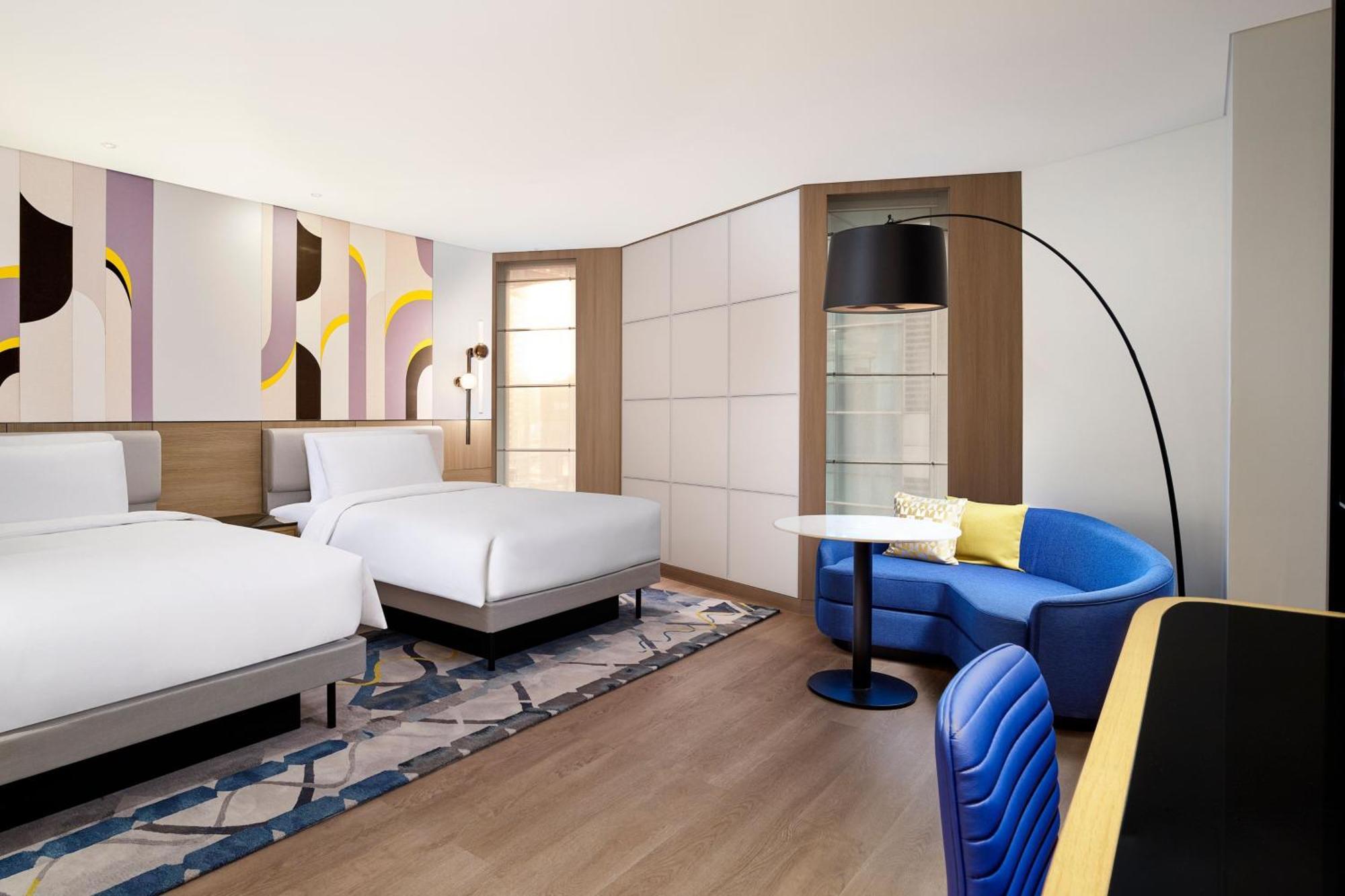 Club Double Room Two Double Beds City View Club Lounge Access at Lounge